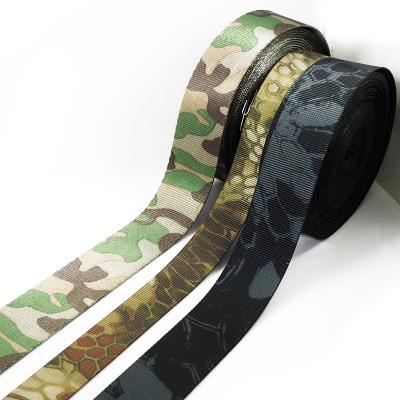 China Viable printed webbing camouflage military webbing for sale