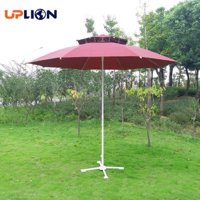 China Uplion 3M Large Garden Umbrella Modern Outdoor Patio Beach Umbrella Canopy Double Umbrella for sale