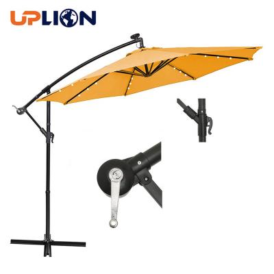 China Modern Uplion 10ft Factory Price High End Customize Parasol Outdoor Furniture Patio Umbrella With LED Light for sale