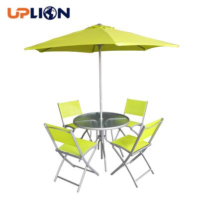 China Uplion Garden Furniture Set 4seats Table Chair Set Outdoor Patio Resonant Weather Furniture Set for sale