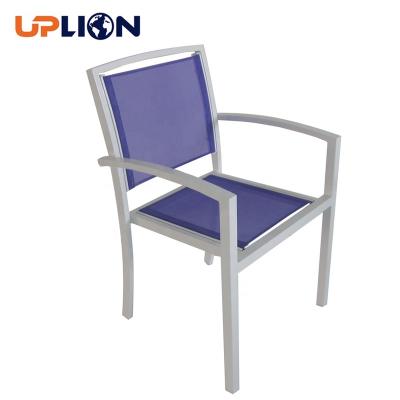 China Modern Outdoor Garden Furniture Aluminum Uplion Chair With Resonant Armrest Patio Chair for sale