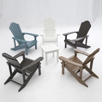 China Recycled Plastic Furniture Factory Price Waterproof Folding Plastic Garden Patio Recycled Outdoor Adirondack Chair for sale