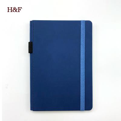 China 2020 notebook, leather a5 hardcover bestseller office supplies custom logo hard cover notebook with elastic band for sale