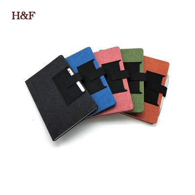 China Good Quality Hardcover Book Cloth Exercise Notebook with Name Card Holder, A4 A5 Hardcover Book Notebook with Magnetic Closure for sale