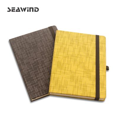 China Simple Spiral Notebook Business A5 Conference Notebook Leather Strip Office Supplies Thickening Work Notebook Ring Cover Silver for sale