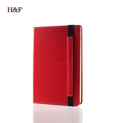 China 2020 Hardcover Custom Customized Agenda Cloth Covered Diary With Pocket PU Leather Elastic Notebook With Pocket for sale