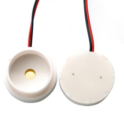 China ABS 30mm Loud Piezo Buzzer 100db (White) 3V 5V 12V 24V With Wire for sale