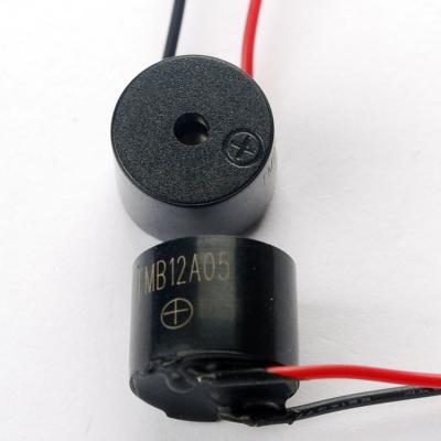 China PPO Wire Active Electromagnetic Buzzer (Black) 5V 12*9.5 TMB12A05 for sale