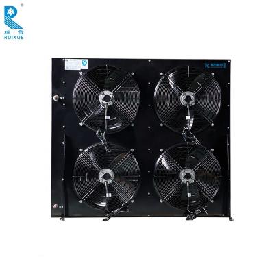 China H type process cooling type commercial energy saving condenser r404a series fin type copper tube air cooling fin condenser for sale