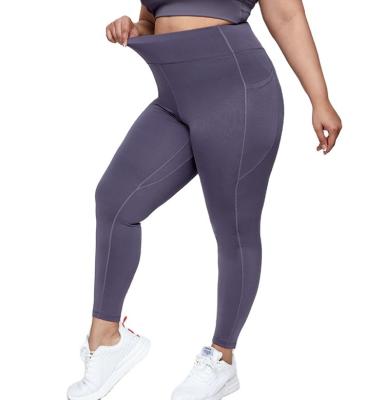 China Custom Logo Big Size Yoga Pant Anti-UV Plus Size 4Xl Sports Gaiters With Pockets For Fat Women for sale