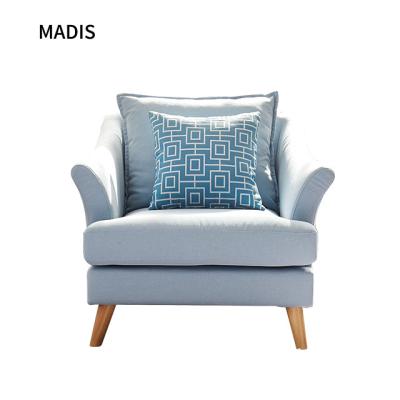 China Simple Nordic Leisure Tufted Sofa Chair Living Room Home Furnishing Fabric Backrest Single Seat for sale