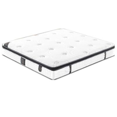 China Comfortable simple black white high-grade pure cotton massage jacquard knitted fabric single pocket spring mattress for sale