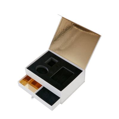 China Recycled Materials Necklace Black Custom Printed Packaging Foam Packaging Bespoke Luxury Boxes Rigid Magnetic Jewelry Gift Box for sale