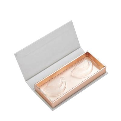 China Wholesale Natural Magnetic Long False Eyelash Packaging Rose Gold Paper Luxury Custom Empty Eyelash Box for sale