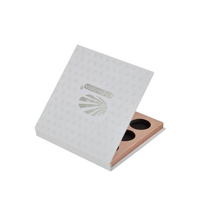 China Custom Logo Empty Eyeshadow Palette Packaging Waterproof Rigid Cardboard Luxury Magnetic Glitter Box for sale