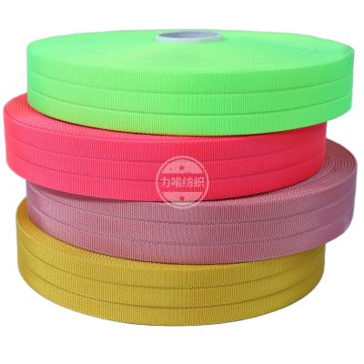 China Factory new good quality belts bags straps wholesale durable multicolor imitation polyester nylon webbing for sale