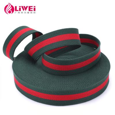 China Sustainable Good Manufacturer Cotton Webbing Eco - Friendly Bags Straps Shoes Tapes Straps Polyester Belt for sale