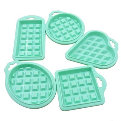 China Sustainable Waffles Baking Mold Silicone 5 PCS Muffin Pans Molds Cake Chocolate Pan Kitchen Accessories for sale