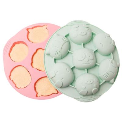 China Viable Non-stick Rice Cake Silicone Mold Cartoon Style Cake Silicone Baking Mold for sale