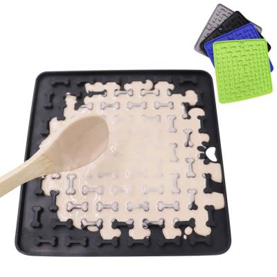 China Sustainable Peanut Butters Mat Slow Feeder Dog Lick Pad Dog Bath Accessories Pet Bowls and Feeders Bowls for sale