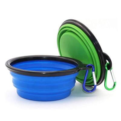 China Sustainable Portable Traveling Collapsible Silicone Dog Bowl , Eco-Friendly Collapsible Custom Dog Driver Bowl for sale