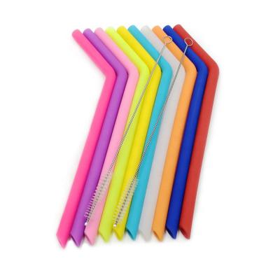 China Sustainable Eco Friendly Bubble Tea Smoothie Straws Bpa Free Silicone Reusable Straws for sale