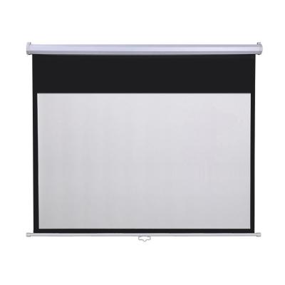 China 70 Inch 16:9 Aspect Ratio Projection Screens Wall Mounted Manual Matte White Professional Projector Screen With Good Price for sale