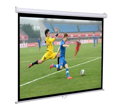 China 150 Inch 4:3 Self Lock Wall Mounted Projection Screen Drop Down Professional Matte White Self-Locking Projector Screen for sale