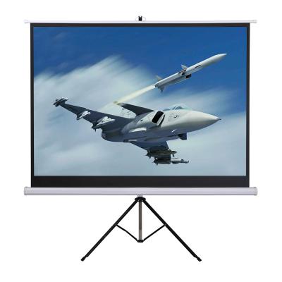 China Tripod 120 inch 16:9 aspect ratio foldable tripod portable projection screen pull up professional projector screen for sale