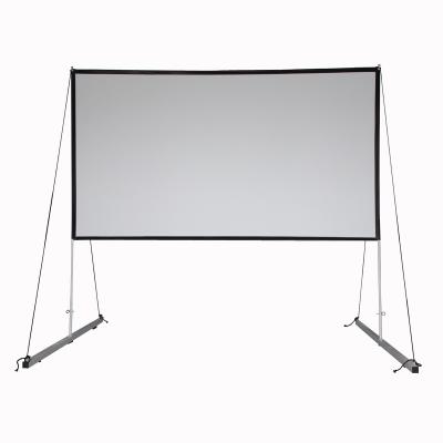 China 120 Inch 16:9 Projection Screen Portable Simple Outdoor Matte White Quick Folding Projector Single Projection Screen for sale