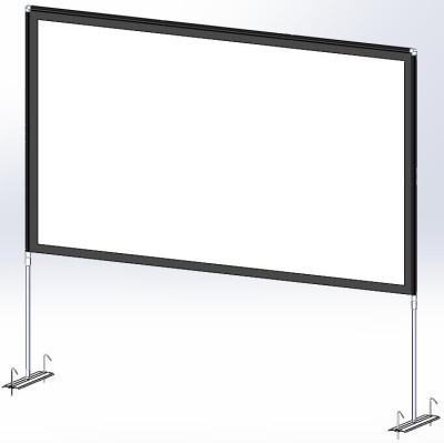 China Quick Fold 120 Inch Portable Projector Screen With Elastic Back Front Projections Movies Stand 16:9 Polyester Screen With Carry Bag for sale