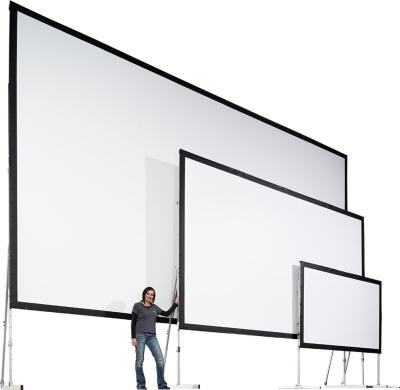 China Fastfold and 16:9 200 220 280 250 300inch Portable Outdoor Fast Fold Projection Screen Cinema Projector Screen Front Fabric for Event Backyard for sale