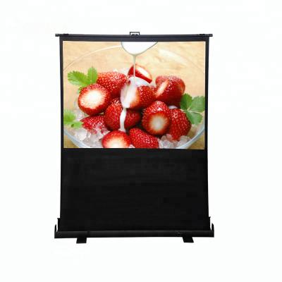 China Outdoor 80 Inch 4:3 Pull Up Cinema Floor Stand Up Projection Screen for sale