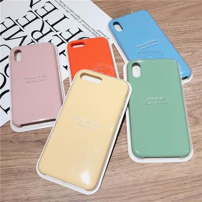 China 2021 Anti-drop Original Custom Design Silicone Cell Phone Case For Apple For iPhone 13 12 Liquid Silicone 7/8Plus Cell Phone Case for sale