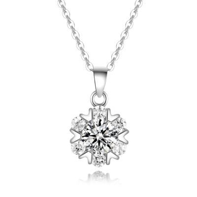 China Sterling Silver CZ CLASSIC Hot Jewelry Dropshipping Stone Cubic Zircon Necklace for sale