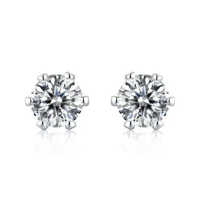 China CLASSIC Earrings Jewelry Women 925 Sterling Silver 1ct VVS D Color Moissanite Ear Studs for sale