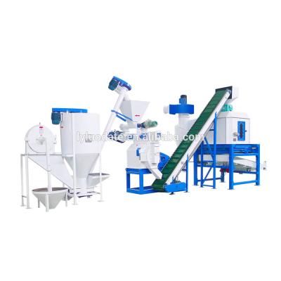 China Full automatic high quality animal feed pelletizer production line/cow feed making machine/chicken feed pellet mill with best price for sale