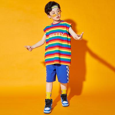 China Breathable Hip Hop Cool Street Fashion Hip Hop Tops Design Summer Cotton Children Clothing Boys for sale