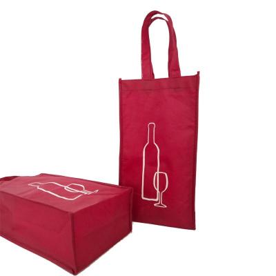 China 2 Bottles 4 Bottles 4 Bottles Eco-friendly Reusable High Quality Customized Non Woven Logo Wine Shopping Tote Bag for sale