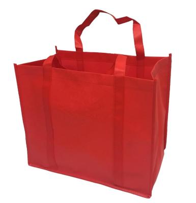 China Handled Reusable Nonwoven Bag Customized Jute Nonwoven Foldable Tote Bag Recycle Wine Bag Large Capacity for sale