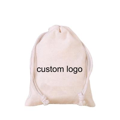 China Recyclable Custom Printed Drawstring Drawstring Bag Cotton Drawstring Bag for sale