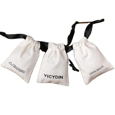 China Custom Printed Folding Name and Drawstring Bag Logo Wedding Birthday Pouch for sale