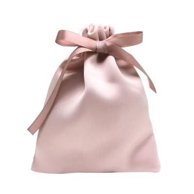 China Customized High Quality Wholesale Silk Fabrics Drawstring Bag For Jewelry for sale