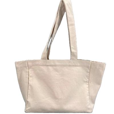 China High Quality LONG Handle Tote Shoulder Bag Customized Eco Friendly Cotton Canvas Bag Unisex for sale