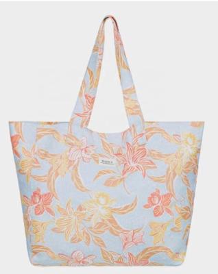 China High quality LONG handle cotton tote shoulder bag full customized eco-friendly floral ehtnic cotton canvas bag for sale