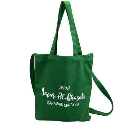 China Foldable Green Recycled Organic Tote Bag High Quality Canvas Tote Bag Two Way Canvas Bag For Men for sale