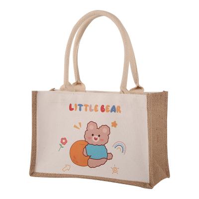 China Custom Made Reusable Jute Tote Shopping Cotton Bag Cheap Eco-friendly Jute Bag for sale