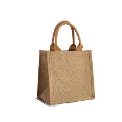 China Customized Handled Daily Shipping Gifts Jute Bag Wedding Jute Tote Bag Reusable Shopping Bag for sale