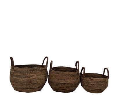 China Sustainable Wholesale Custom Banana Leaf Wicker Baskets For Storage for sale