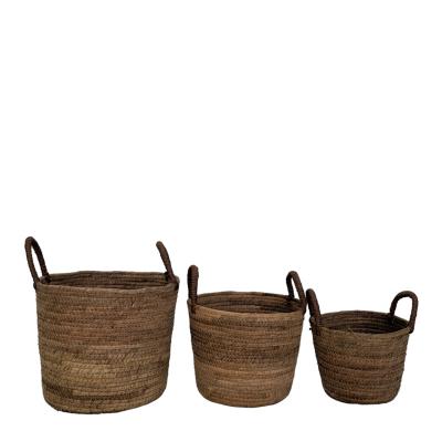 China Sustainable Modern Style Full Set Baskets Laundry Wicker Storage Basket for sale